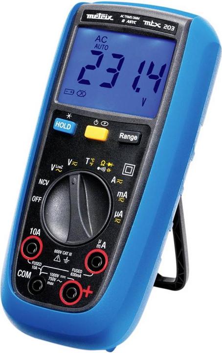 Image du produit Metrix Multimètre portable numérique MTX203 (CAT III 600V)