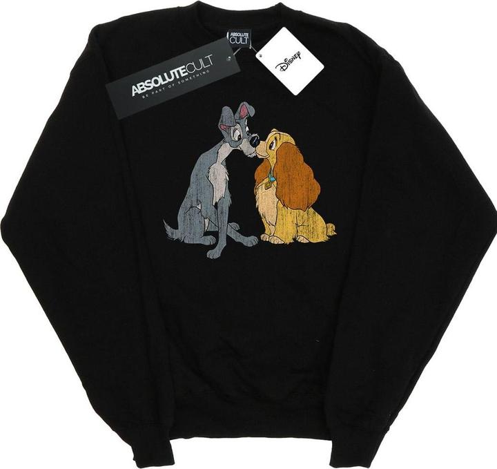 Immagine prodotto Disney Lady And The Tramp Distressed Kiss Felpa Donna (M)