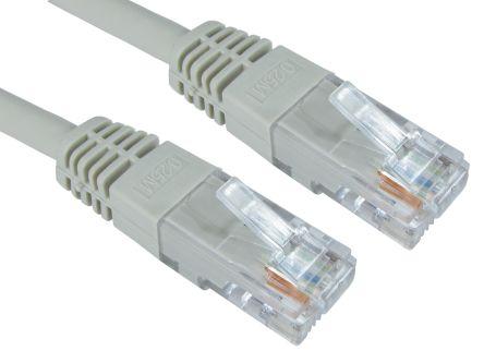 Rs Pro Ethernet cable Cat.6, 20m, grey patch cable, A RJ45 UTP plug, B RJ45, PVC (CAT6, 20 m)