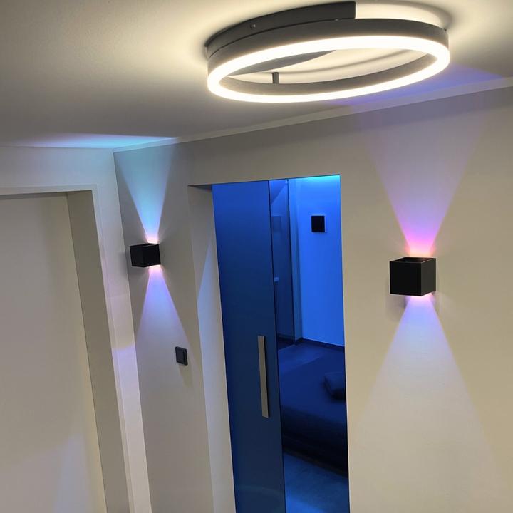 Actual product image s.luce Ixa LED wall lamp adjustable angle indoor & outdoor IP44 (460 lm)
