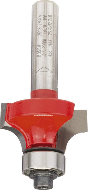 Bosch Professional Zubehör Abrundfräser Expert for Wood, 8 mm, D 25,4 mm, R1 6,35 mm, L 12,7 mm, G 55 mm