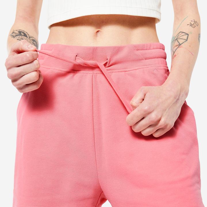 Produktbild Domyos Shorts Damen Baumwolle mit Tasche - 520 rosa (XL)