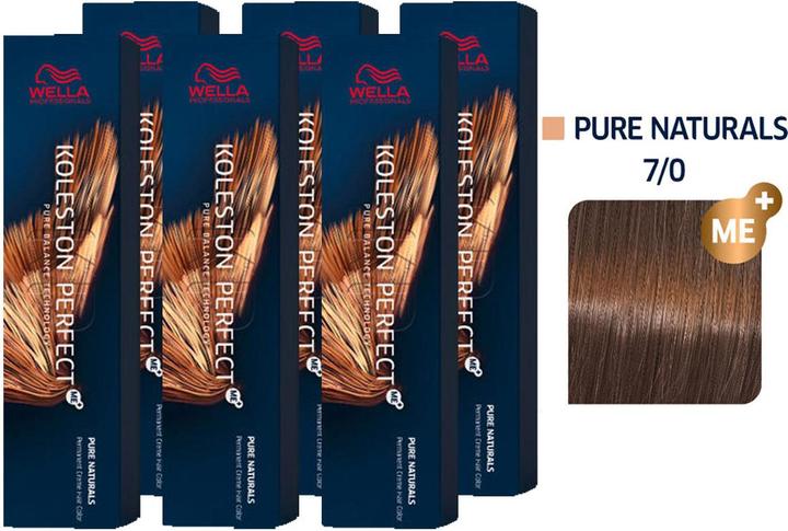 Actual product image Wella Koleston Perfect ME+ Pure Naturals Set of 6 7/0 Medium Blonde (7/0)