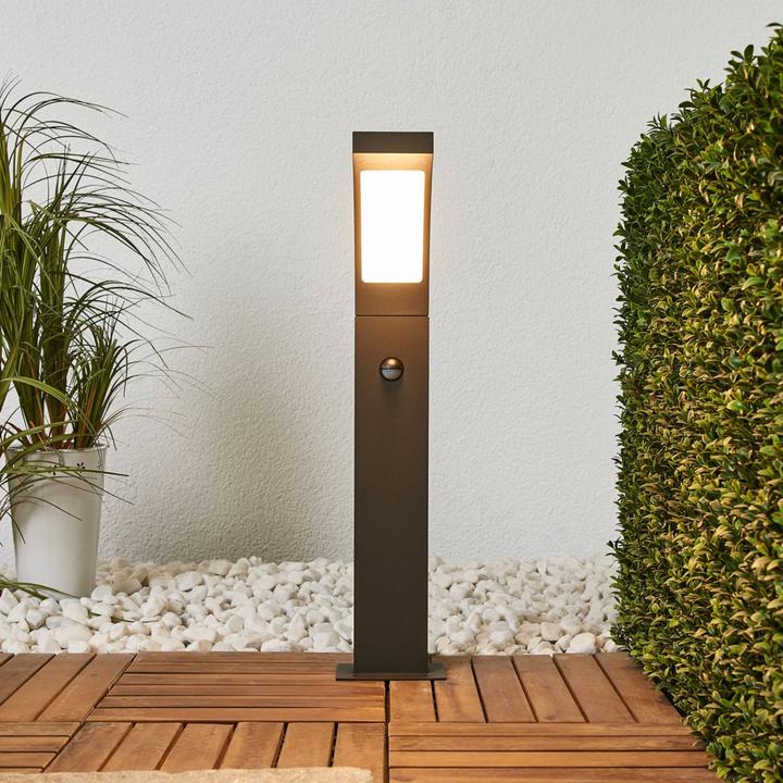 Produktbild Lucande Juvia Aussen Garten Leuchte w/Sensor Graphite/Opal (520 lm, IP54)
