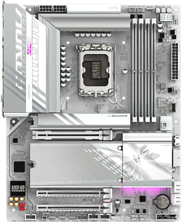 Actual product image Gigabyte Z890 AORUS Elite WIFI7 ICE (LGA 1851, Intel Z890, ATX)