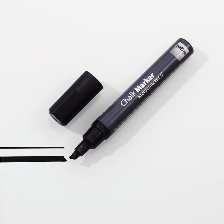 Sigel Marqueur craie 1-5 mm noir (Noir, 1 mm, 1 x)
