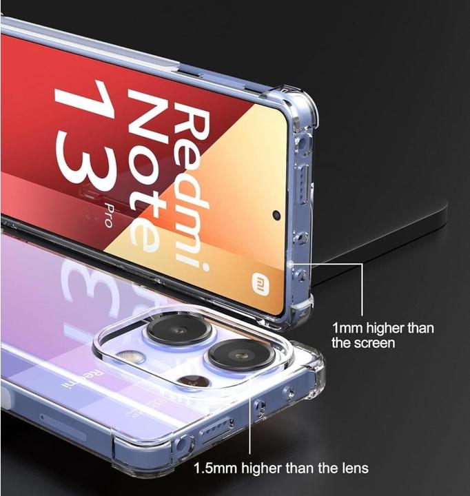 Actual product image Screenguard Crystal Soft Airbag Bumper (Xiaomi Redmi Note 13 Pro 4G)