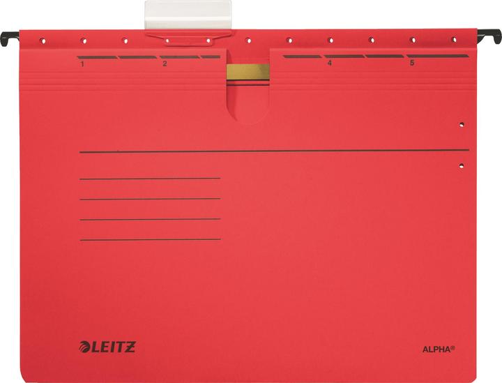 Produktbild Leitz ALPHA Hängehefter, A4, kaufmännische Heftung, rot (A4, 1 x)