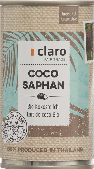 Produktbild Claro Coco Saphan Kokosmilch Bio, 160 ml (1 x 16 cl)