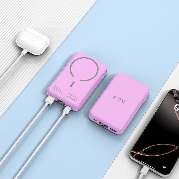 Image du produit Tech-Protect PB31 Banque d'alimentation MagSafe 10000mAH - Violet (10000 mAh, 15 W)