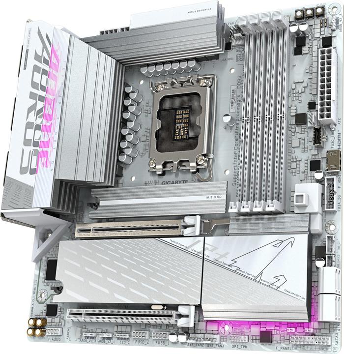 Image du produit Gigabyte B860M AORUS ELITE WIFI6E ICE (LGA 1851, Intel B860, mATX)