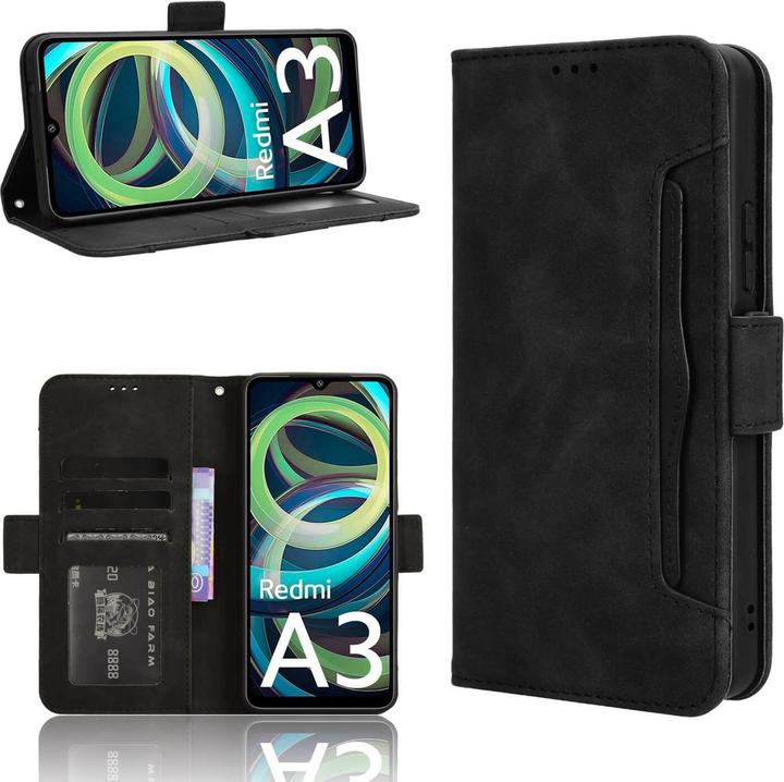 Produktbild Cover-Discount Xiaomi Redmi A3 - Etui viele Kartenfächer (Xiaomi Redmi A3)
