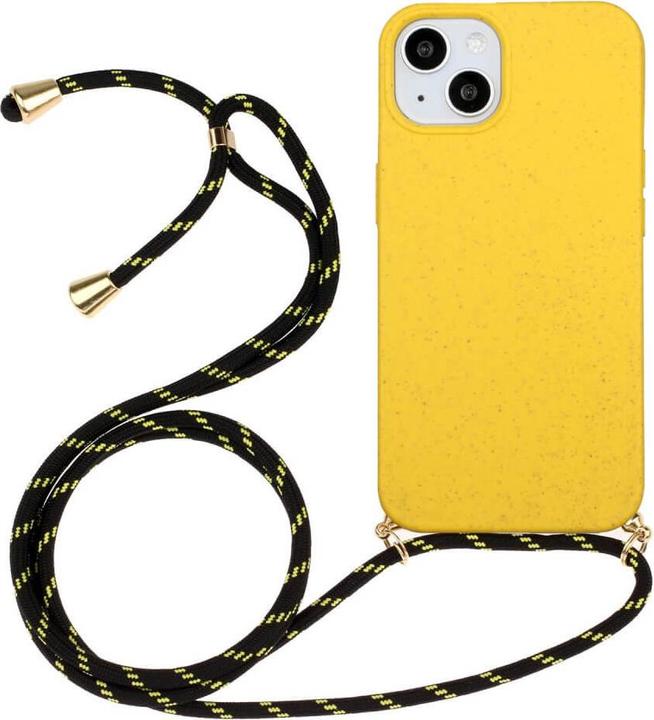 Actual product image Cover-Discount iPhone 15 - Eco-Friendly case with chain yellow (Apple iPhone 15)