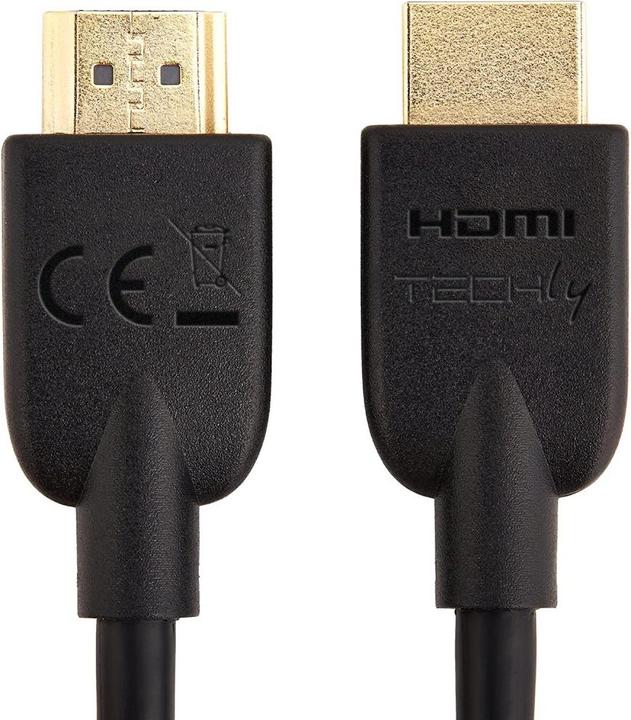 Actual product image Techly HDMI 4K 60Hz High Speed Connection Cable with Ethernet black 0.5m (0.50 m, HDMI)