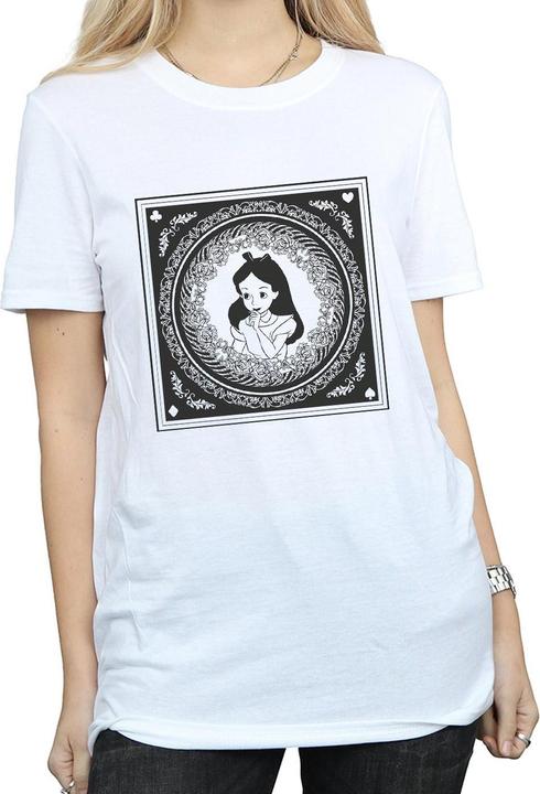 Actual product image Disney Womens/Ladies Alice In Wonderland Box Cotton Boyfriend T-Shirt (S)