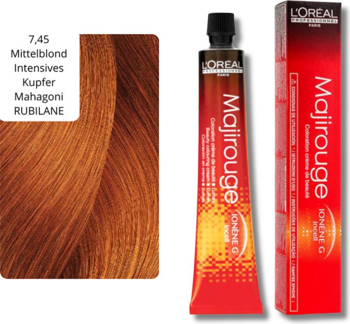Immagine prodotto L'Oréal Professionnel Majirouge Rubilane (7,45 medio biondo intenso rame mogano)
