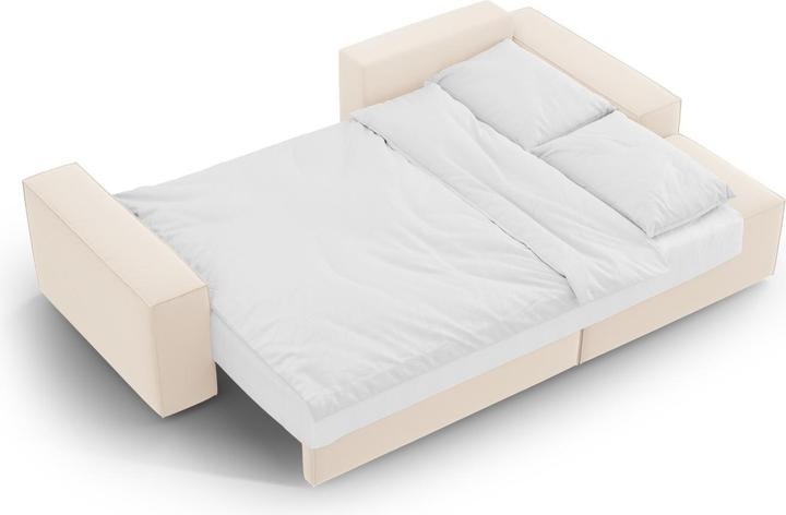 Actual product image Micadoni Velvet Right Corner Sofa With Bed Function And Box, "Jodie", 3 Seats, 246x151x86 Made in Europe (Corner sofa)