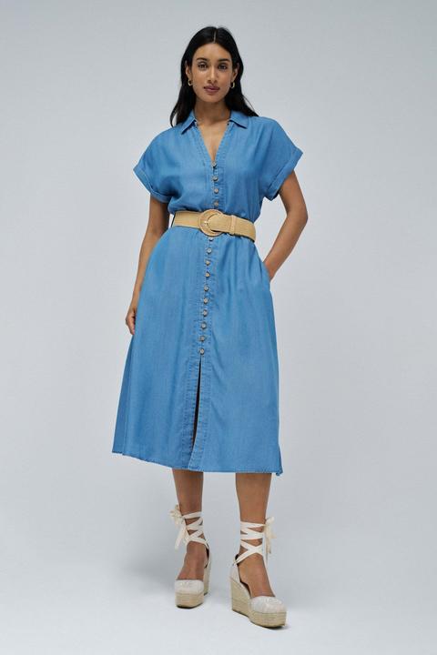 Produktbild Salsa Jeans Midikleid Lightdenim Dress With Belt (XS)