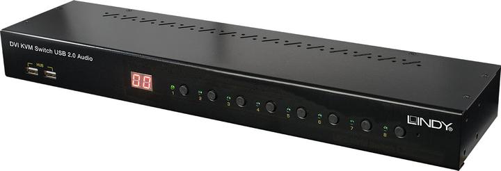 Produktbild Lindy DVI-I Single Link, USB 2.0 Audio KVM Switch Pro 8 Port