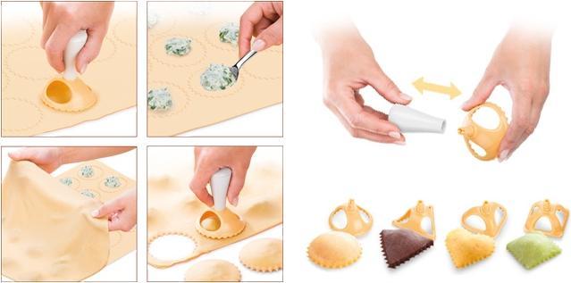 Image du produit Ocun Moule à raviolis Delicia, 4 moules