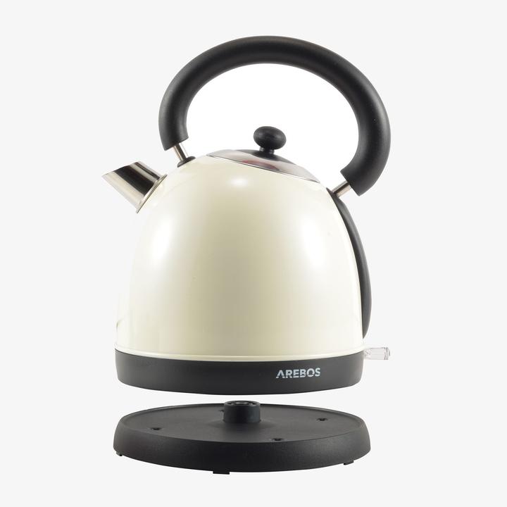 Produktbild Arebos Wasserkocher Retro - Creme (1.80 l)