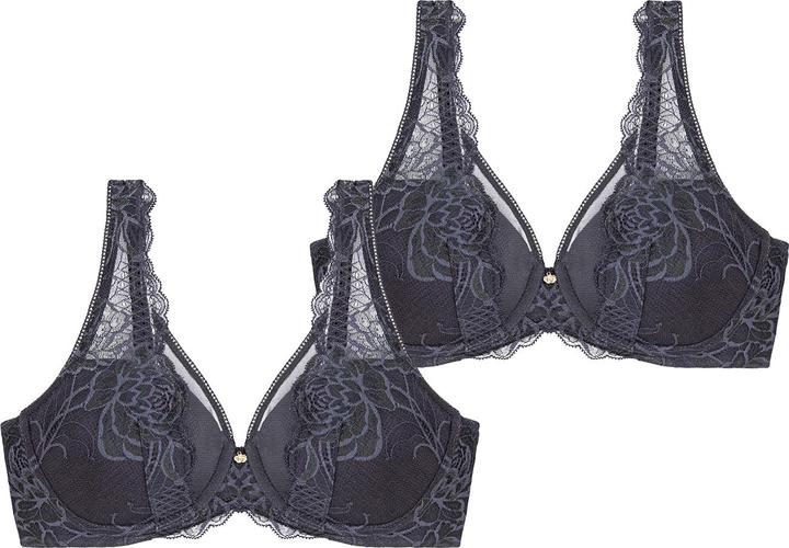 Actual product image Triumph Wild Peony Florale underwired bra (70 B, pack of 2)