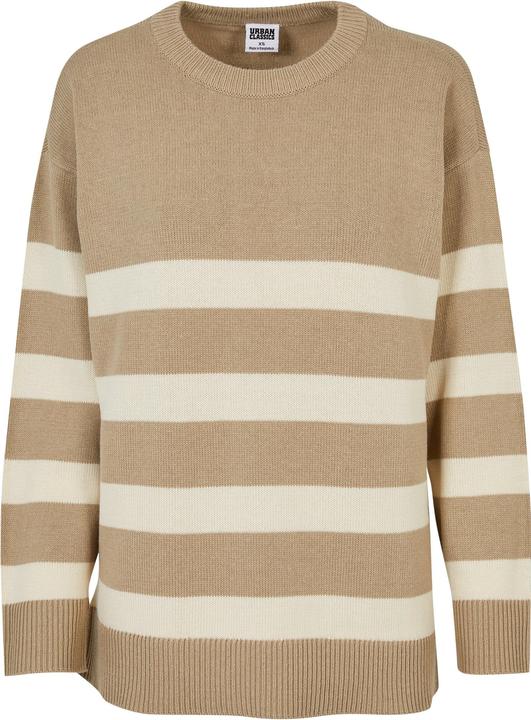 Urban Classics Ladies Striped Knit Crew Sweater