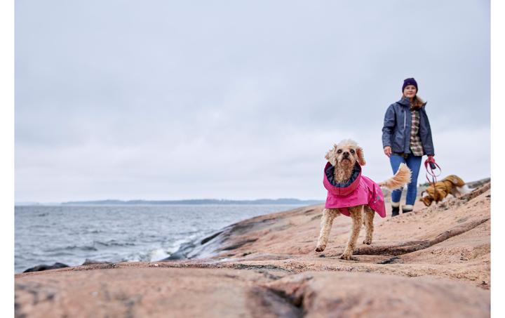 Actual product image Hurtta Monsoon V2 Eco Pink mackintosh, 35 cm (35, Dog coat)