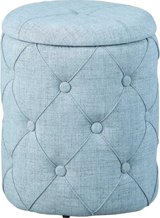 Produktbild Inter Link Hocker Roxas mit Knöpfen hellblau