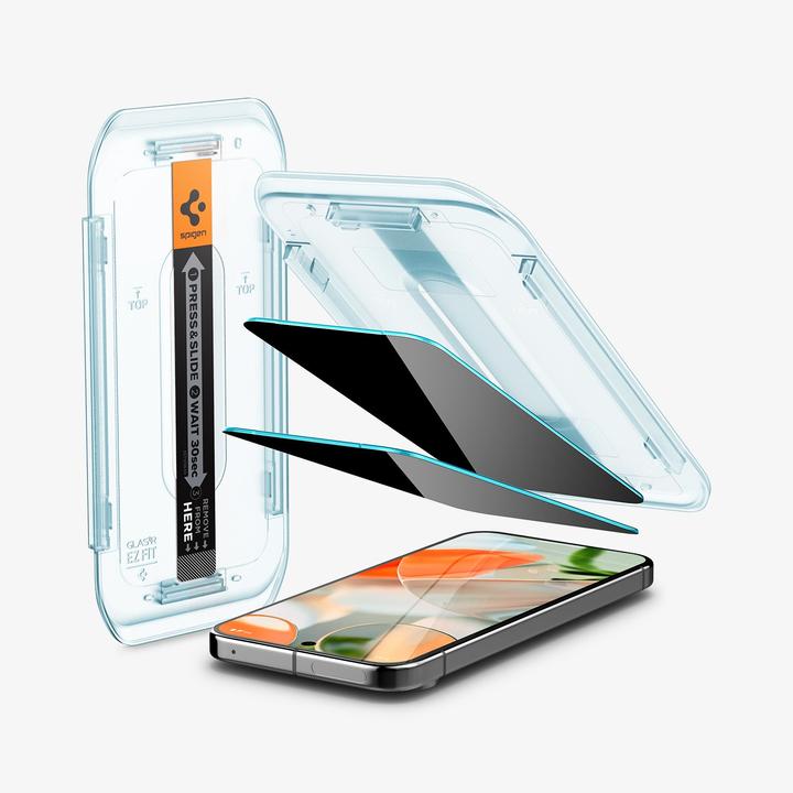 Actual product image Spigen GLAS.tR EZ Fit | Privacy Pixel 9 Screen Protector 2-Pack (2 Piece, Google Pixel 9 Pro XL)