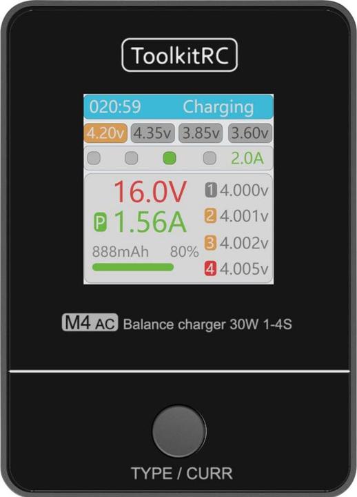 Actual product image Toolkitrc Charger M4AC, 25W, 2-4S