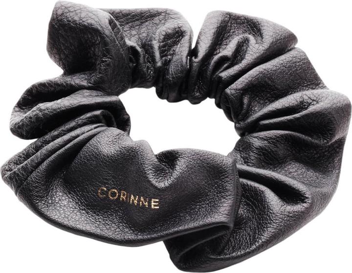 Produktbild Corinne World - Leather Schrunchie Black
