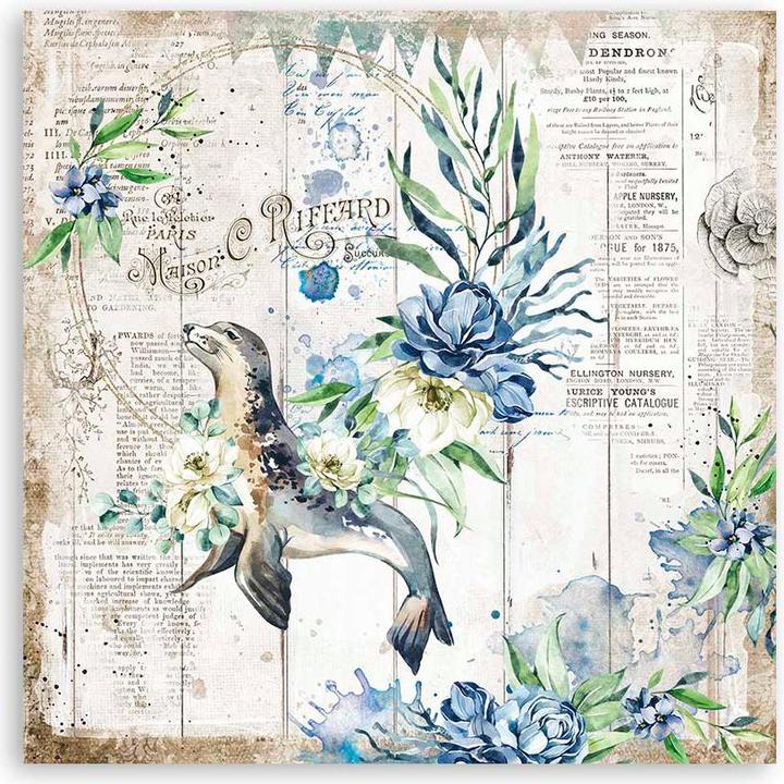 Actual product image Stamperia Scrapbook block "Sea Dreams", 10 sheets, 30.5 x 30.5 cm (190 g/m², 10 x)