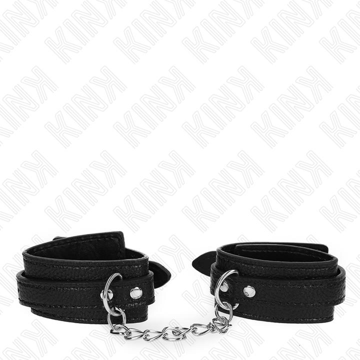 Actual product image Pipedream KINK - WRIST CUFFS WITH SNAKE PATTERN, BLACK, ADJUSTABLE 20-28 CM X 5,4 CM