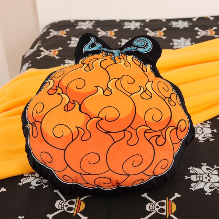 Actual product image Herding One Piece oreiller Mera Mera no Mi 45 cm (35 x 32 cm)