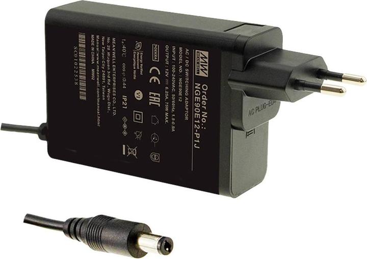 MeanWell Mean Well NGE90E12-P1J Plug-in power supply, fixed voltage