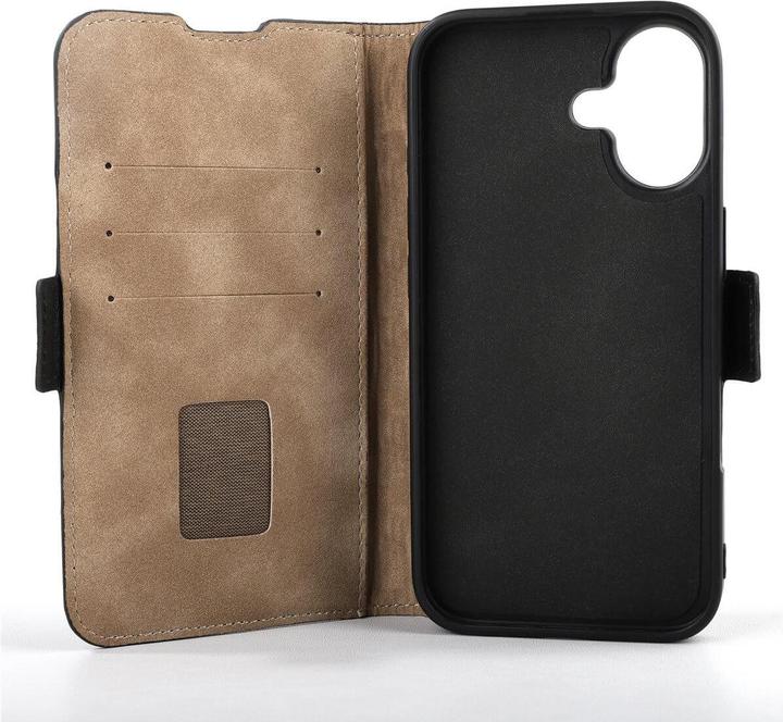 Produktbild Mike Galeli Book-Cover Echtleder Fabio black (Apple iPhone 16 Plus)