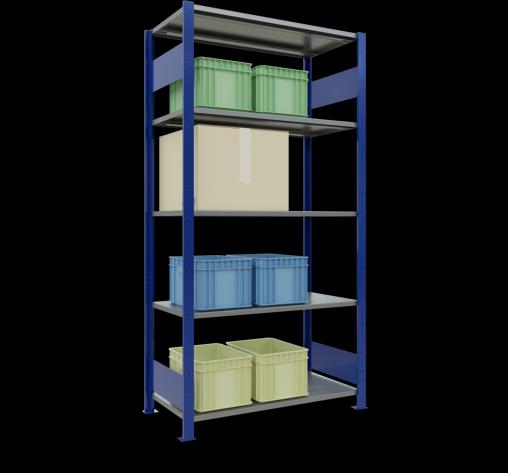 Immagine prodotto Schulte Lagertechnik Sistema di scaffalature di base senza viti MULTIplus150 con ripiani di lunghezza