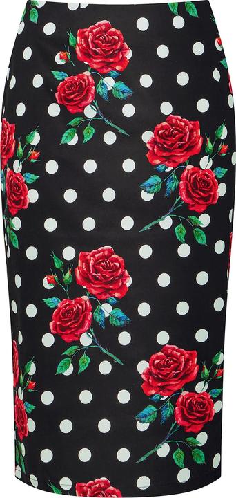 Image du produit Joe Browns Rose Print Polka Dot Pencil Skirt (36)
