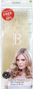 Produktbild Balmain Value Pack 1B Natural Straight 40cm schwarz 50St. Echthaar Fill-In Ext. (Schwarz, 40 cm)
