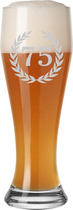 Immagine prodotto Luxentu Weissbierglas mit Gravur 75. Jubiläum (0.50 l, 1 x)