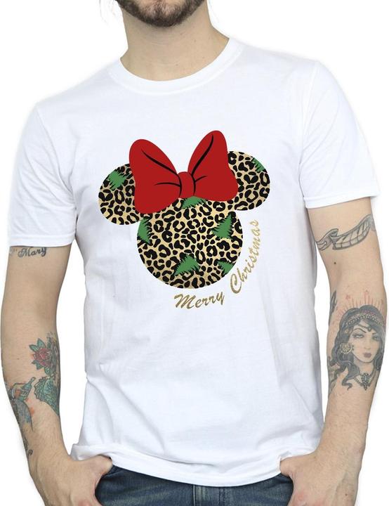 Immagine prodotto Disney Minnie Mouse Leopard Christmas Maglietta Uomo (XL)