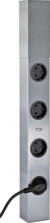 Thebo Socket outlet element 4f socket outlet Edst, 1 USB port, 2m connection cable