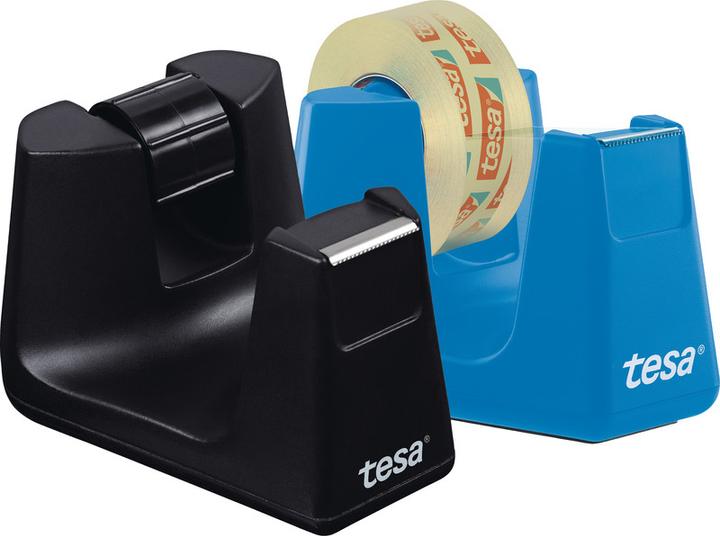 Produktbild tesa EASY CUT SMART Klebebandabroller für Tische, mit Anti-Rutsch-Technologie, inkl. 4 Rollen tesafilm