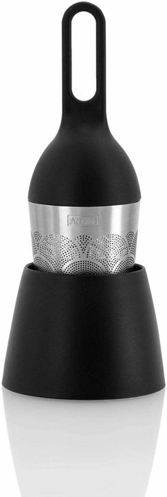 Produktbild AdHoc Schwimmender Teefilter Floatea Fusion, schwarz, Edelstahl/Kunststoff, D: 4 cm, H: 12,4 cm, mit Abtro