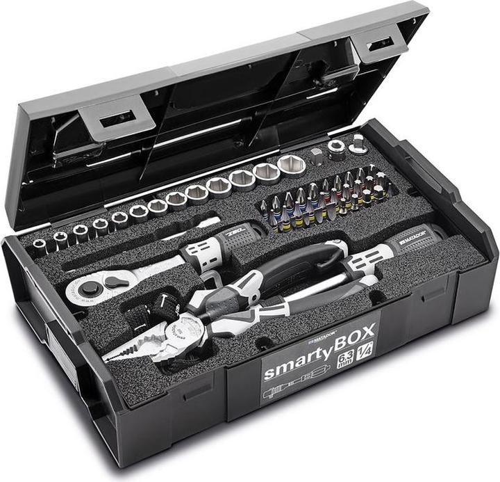 Actual product image Matador Socket set smartyBOX S1, universal, 61 pcs, 1/4: 4-14 mm + bit set