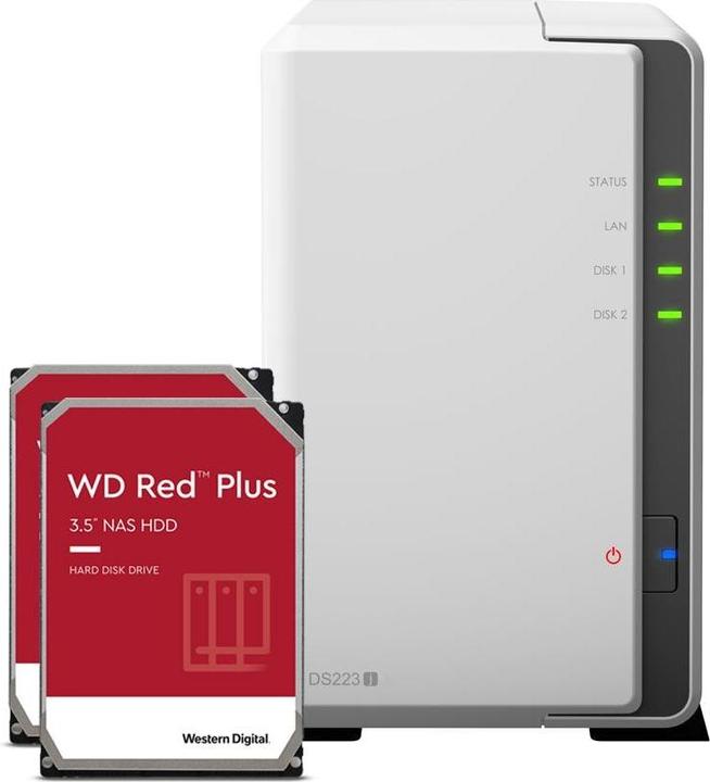 Productafbeelding Synology DS223j (2 x 2 TB, WD Red Plus)