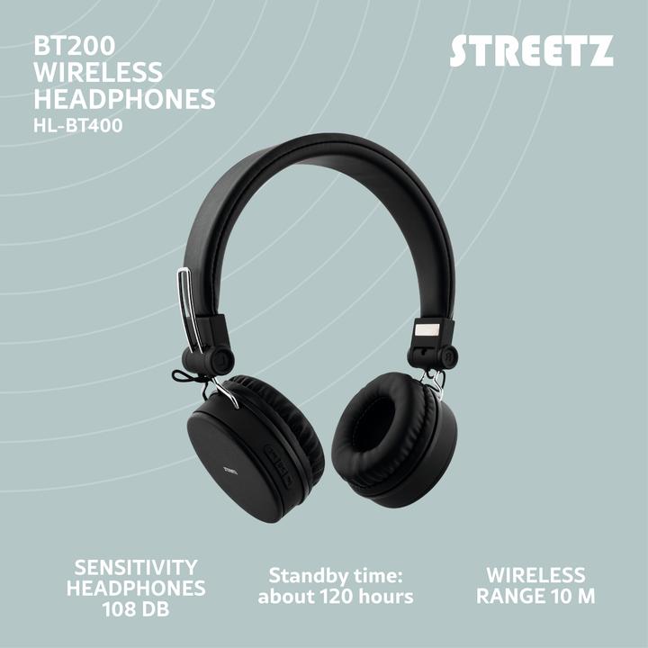 Actual product image Streetz HL-BT400 (No noise cancelling, 22 h, Wireless, Cable)