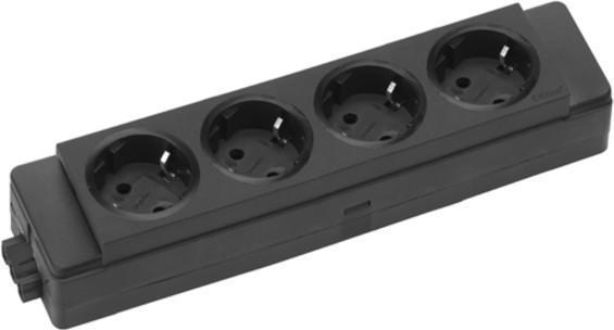 Produktbild Evoline Express Typ 910 Steckdosenleiste 4x Steckdose, schwarz (4 x)