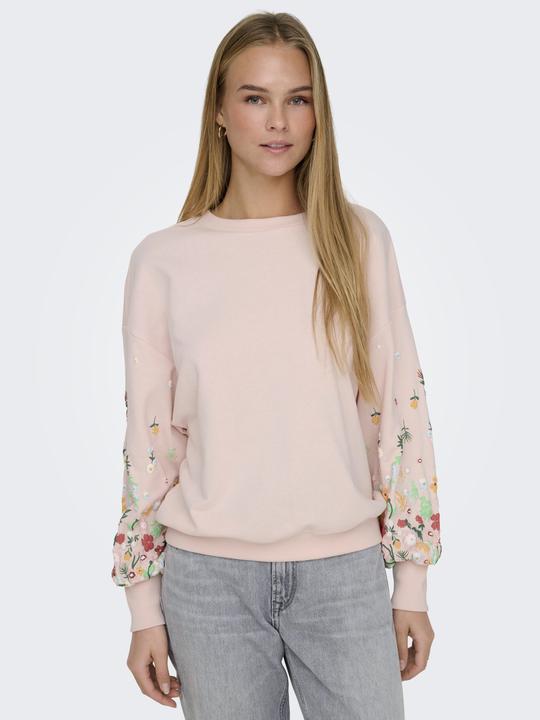 Image du produit Only Coupe normale Col rond Manches côtelées Épaule basse Sweat-shirt (XS)